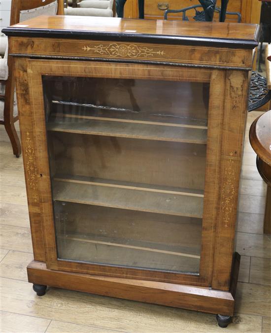 A Victorian walnut pier cabinet W.79cm